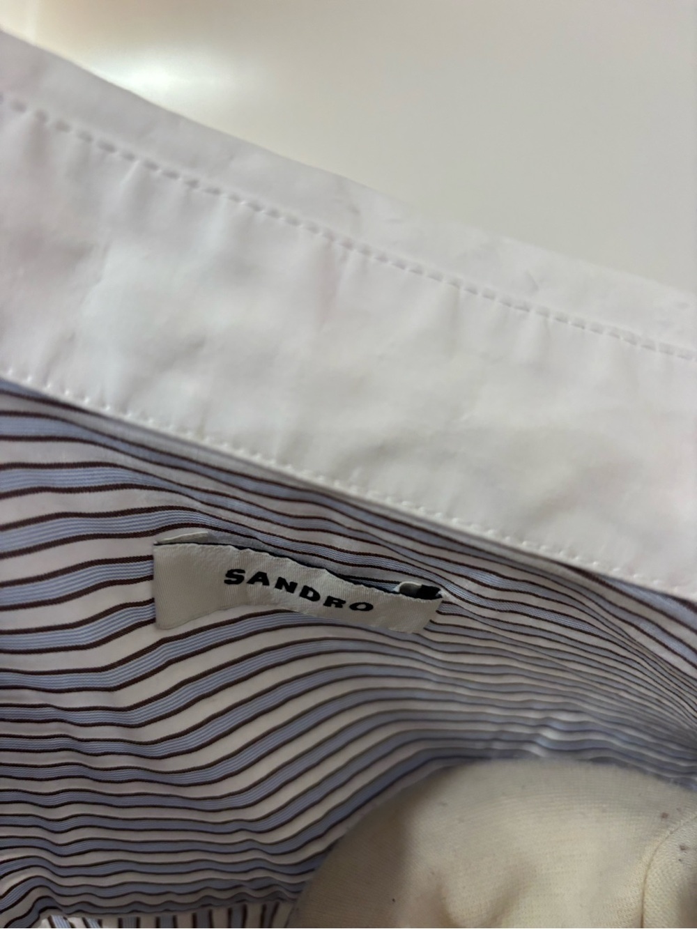 Sandro Kelly Striped Collared Shirt, Size US 2/4 - Picture 15 of 16